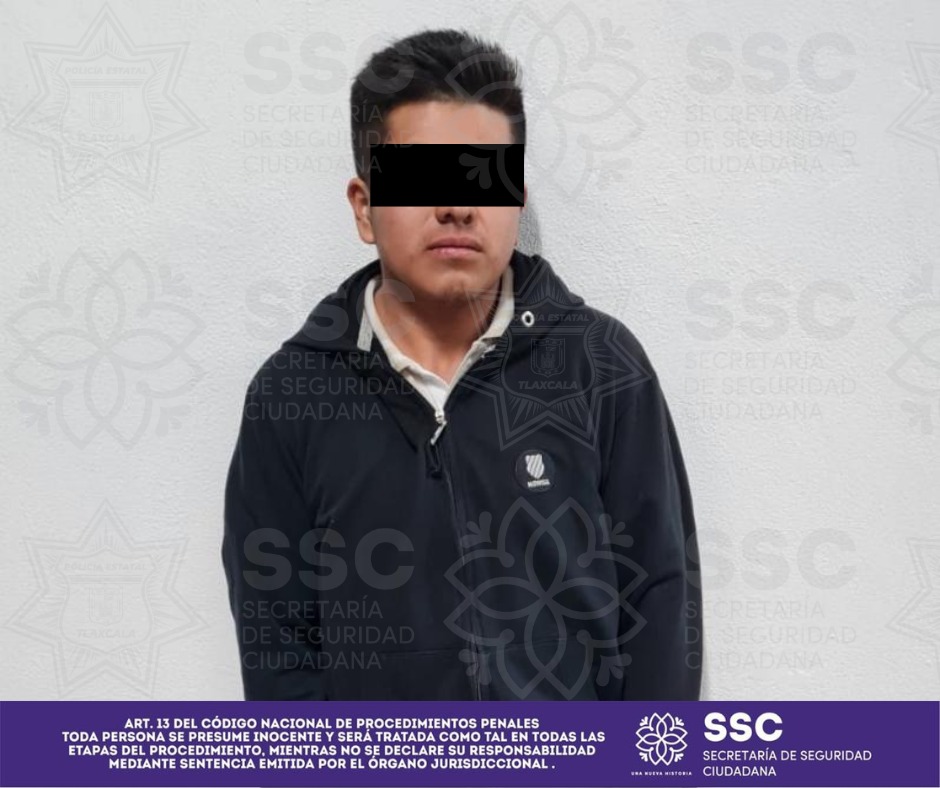 Detienen a presunto responsable de delitos contra la salud en Zacatelco